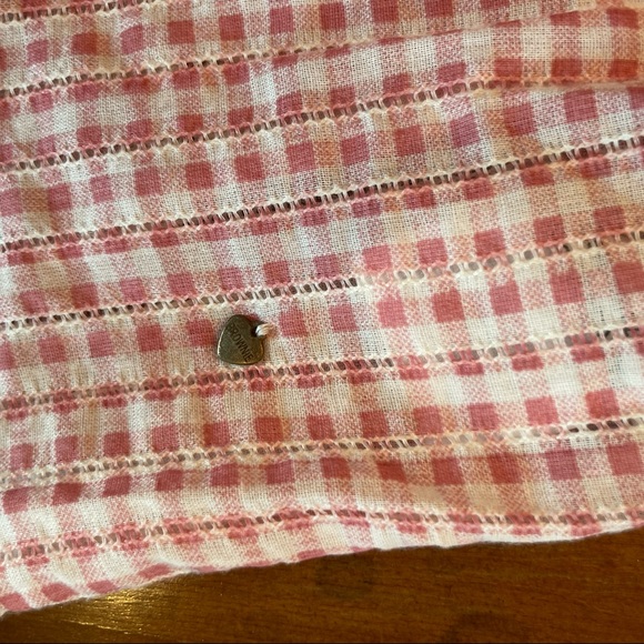 Brownie Spain Red Gingham Tied Tank Top - Picture 3 of 6